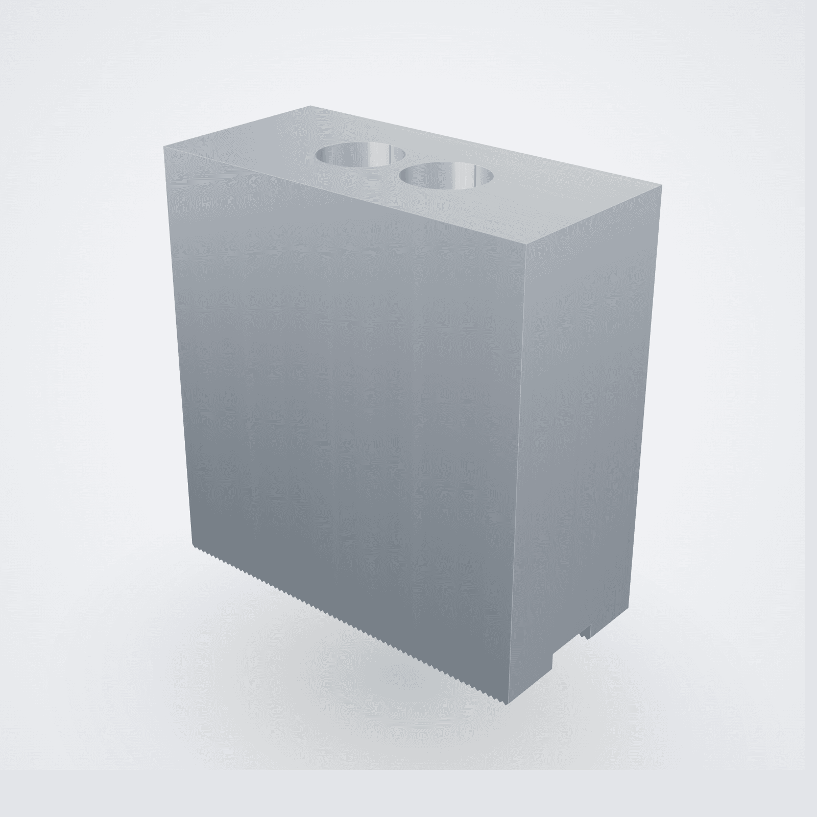 Backenrohlinge Aluminium 105×50×110 mm — Spitzverzahnung 1/16″×90°, Nut 15,9 (US-Futter 8 Zoll) — Satz (3 St.)