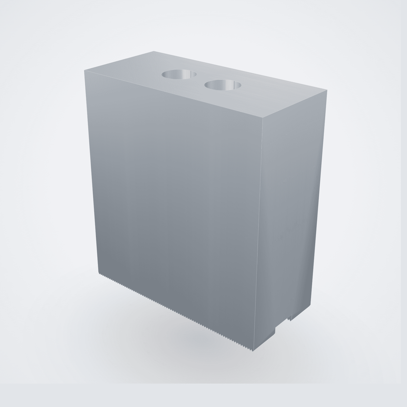 Backenrohlinge Aluminium 120×55×130 mm — Spitzverzahnung 1,5×60°, Nut 16 (10-Zoll-Futter Kitagawa B210 u.a.) — Satz (3 St.)