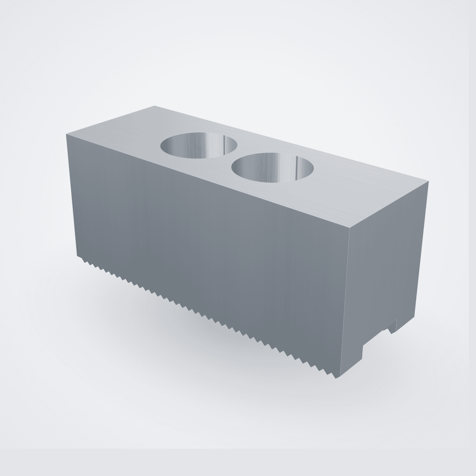 Weiche Aufsatzbacken Aluminium, gerade — Spitzverzahnung 3/32″×90°, Nut 15,9 (US-Großfutter) — Satz (3 St.)